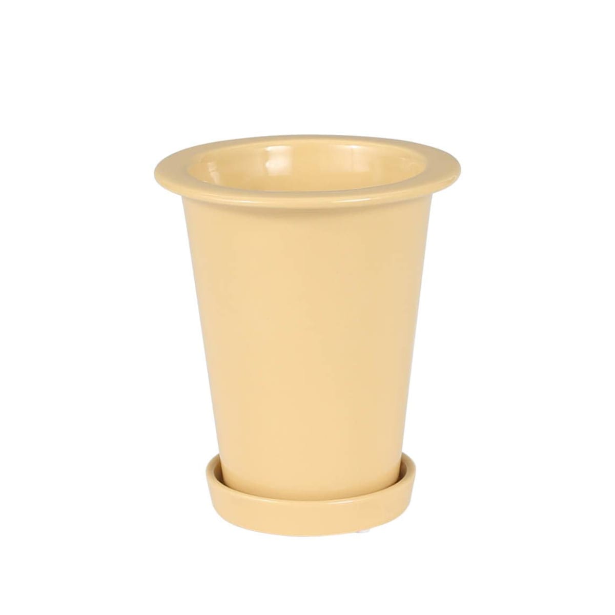 ダルトン 植木鉢 ボタニーロングポット S 直径14.6cm ガーデンポット ( DULTON プランター プラントポット 植物用ポット 鉢 花器 鉢カバー ポット セラミック 丸 植木鉢カバー 花 水抜き穴付き 受け皿 観葉植物 園芸 直植え ) 【ベージュ】 ベージュ