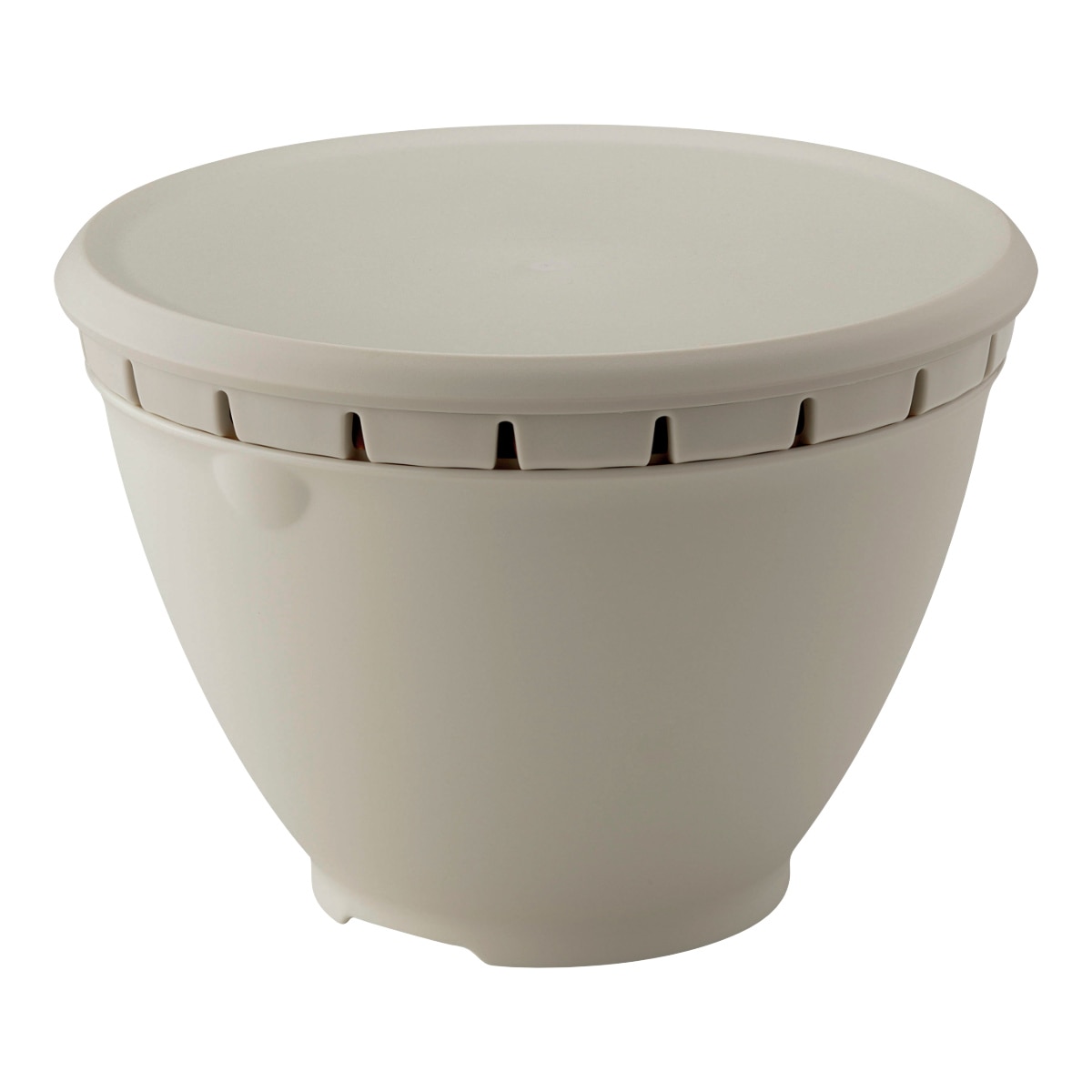 ザル・ボウル 6点セット SOLOW ボール・コランダーセット フタ付き Sサイズ Lサイズ ( 食洗機対応 電子レンジ対応 ボウル ザル コランダー 深型 耐熱ボウル ボール ざる 水切りザル 水切り 湯切り 下ごしらえ 蓋付き 大小 入れ子式 ) 【グレー】 グレー