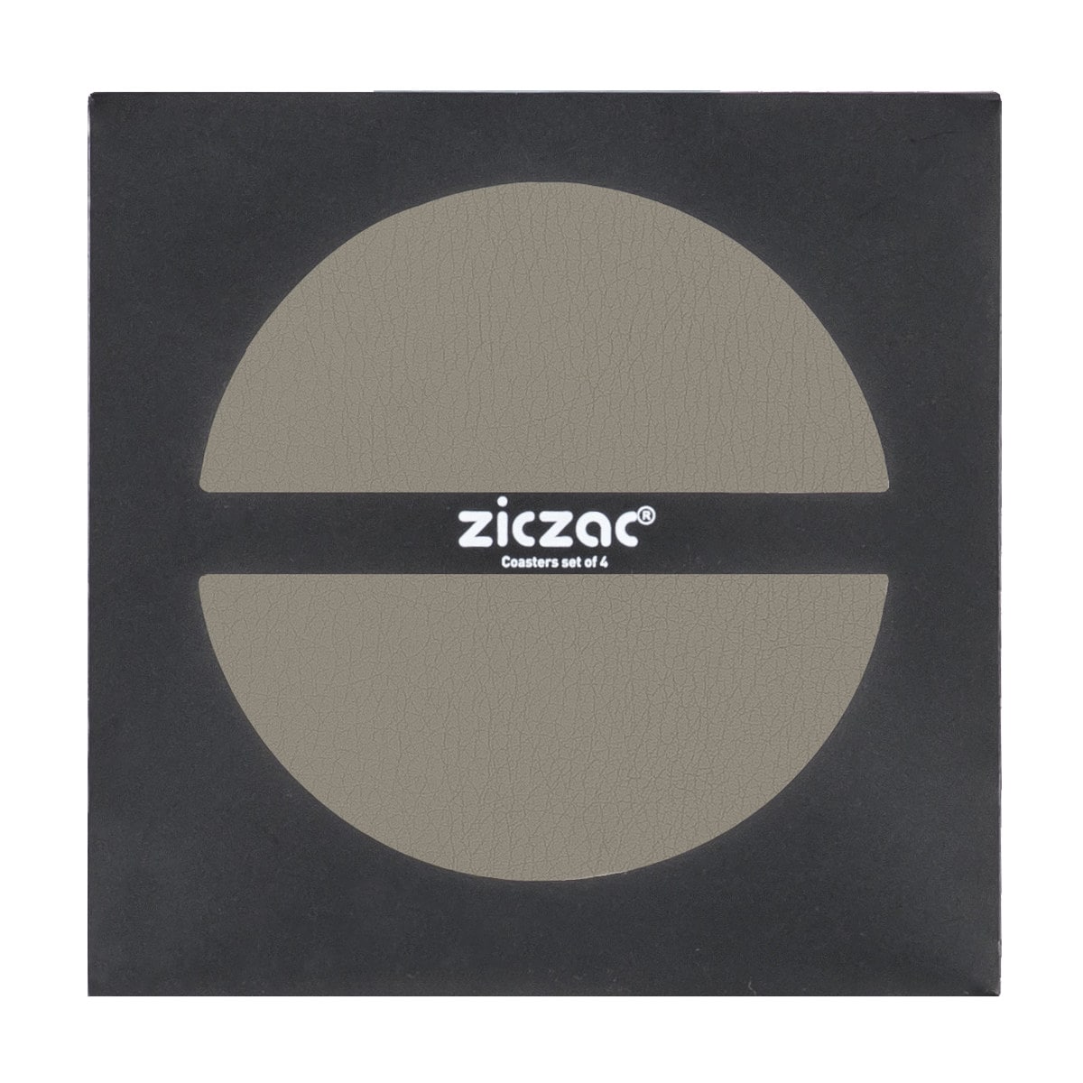 コースター ziczac トゥーゴー 4個セット ( フェイクレザー レザーコースター 茶托 グラスマット コップ受け PVCレザー インテリア ) 【taupe】 taupe