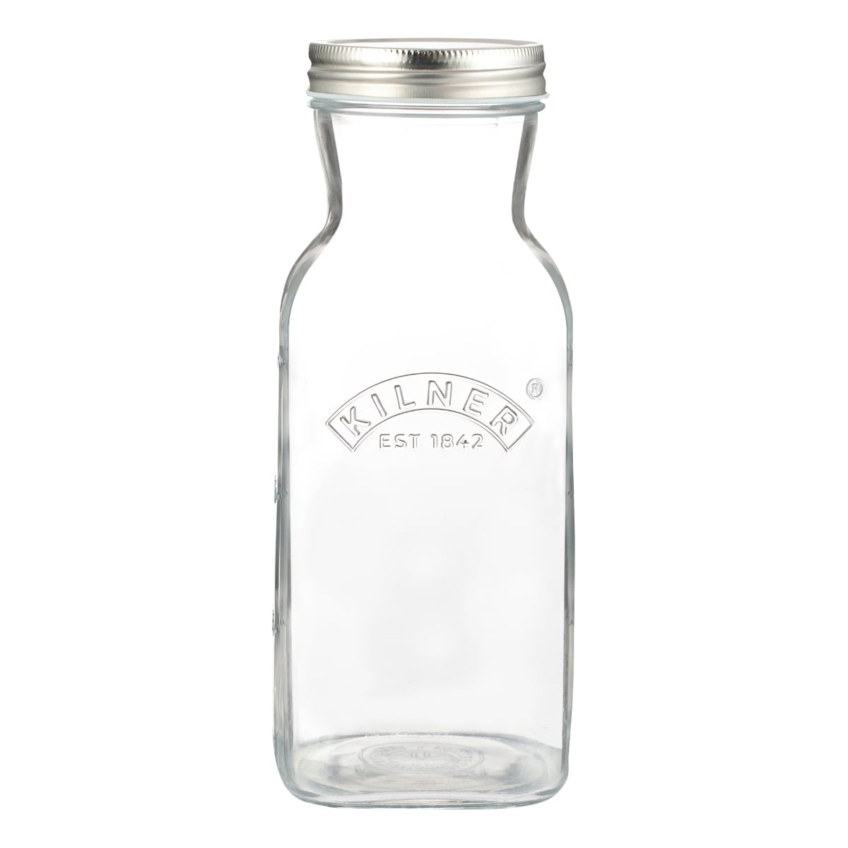ピッチャー KILNER 1L Juice & Sauce Bottle ( キルナー ボトル ジュースボトル 保存瓶 食洗機対応 ガラス瓶 冷水筒 1000ml ガラス保存瓶 ガラスボトル 四角 ジュース ドリンク 麦茶 冷水ポット 水差し おしゃれ )