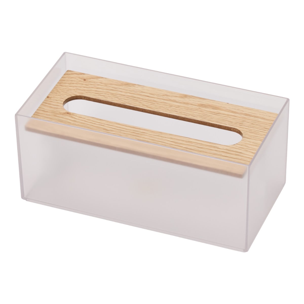 ティッシュボックス リバーシブル木蓋 Like-it ティッシュケース ( 木製 クリア プラスチック ライクイット おしゃれ インテリア ティッシュ ボックス リビング 洗面 キッチン 寝室 リバーシブル 透明 ) 【クリア】 クリア