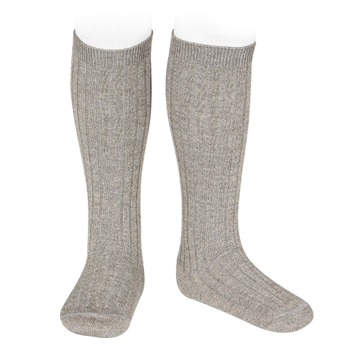 靴下 condor コンドル 子供 14.5~24.5cm ブライト リブ ニーソックス ( ソックス 子ども用靴下 キッズ ジュニア くつ下 くつした リブソックス ハイソックス 丈夫 スペイン製 おしゃれ 14.5 15 15.5 16 17 17.5 18 cm ) 【グリスクラーロ 8】 グリスクラーロ 8