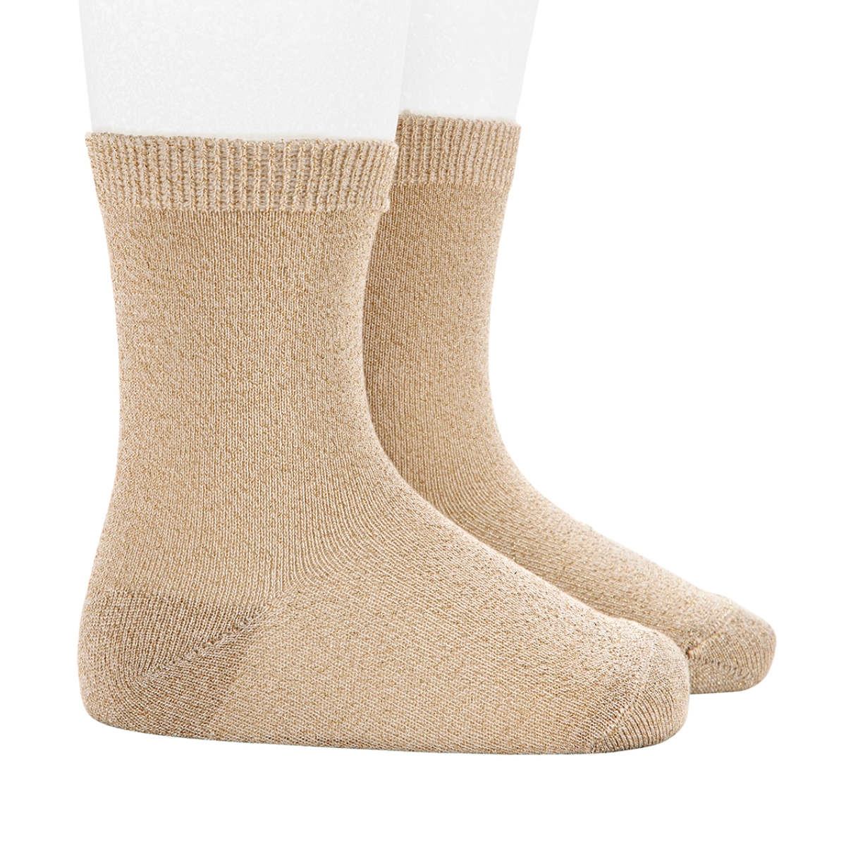 靴下 condor コンドル ブライト ショートソックス 24.5cm~25.5cm ( ソックス 大人 レディース くつ下 くつした 大人用 丈夫 ラメ スペイン製 おしゃれ ギフト 24.5 25 25.5 cm ) 【オロ】 オロ