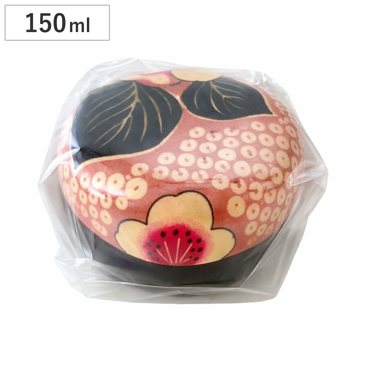 茶筒 布貼平夏目 桜ピンク HAKOYA 150ml （ お茶容器 茶葉容器 保存容器 日本製 キャニスター お茶 保存 容器 おしゃれ 茶葉 緑茶 煎茶 紅茶 コーヒー かわいい 和柄 和風 布地 桜 ）