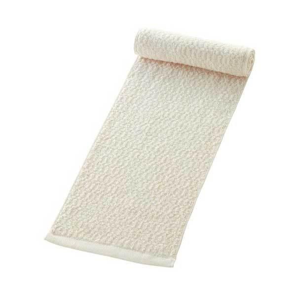 MARNA マーナ ボディタオル 綿 オーガニック コットン タオル （ ボディータオル 無漂白 無染色 ふんわり ふわふわ バス用品 あかすり やわらか ）