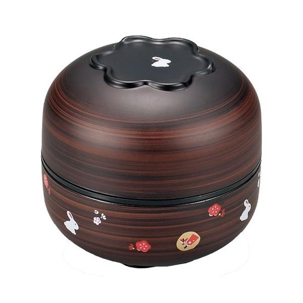 お弁当箱 2段 日本製 椀々弁当 お椀付き 500ml （ ランチボックス 二段弁当箱 電子レンジ対応 カップランチ 食洗機対応 HAKOYA スープカップ付き コップ付き コンパクト ） 【 小粋栃木目 】