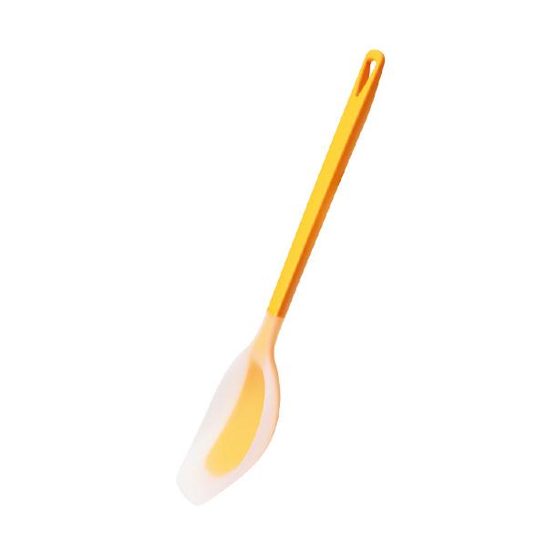 MARNA 調理スプーン トライアングリップ シリコーン調理スプーン （ おたま キッチンツール シリコン製 マーナ お玉 レードル 食洗器対応 シリコンお玉 穴無しお玉 グッドデザイン賞 シリコーン製 キッチン用品 ） 【イエロー】