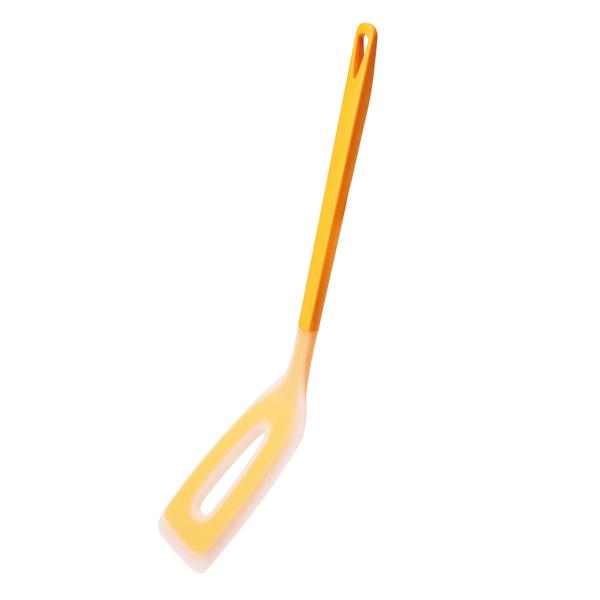 MARNA フライ返し トライアングリップ シリコーンターナー （ ヘラ キッチンツール シリコン製 マーナ シリコンターナー 穴あきターナー へら グッドデザイン賞 シリコーン製 キッチン用品 食洗器対応 ） 【イエロー】