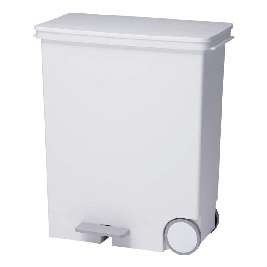 ゴミ箱 横型 33L 分別 オルア ふた付き （ ごみ箱 33リットル 横置き スリム ペダル キャスター付き シンプル ホワイト 分別ゴミ箱 角型 リビング 袋が見えない おしゃれ 白 キッチン ダイニング ごみばこ ） 【ホワイト】