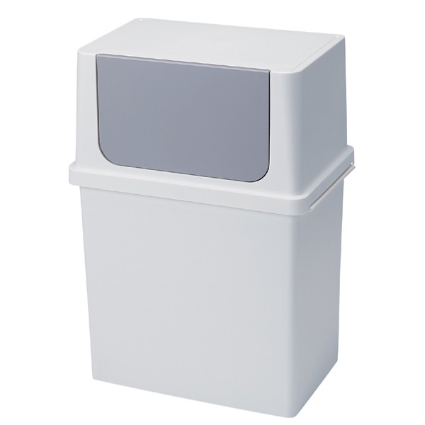 ゴミ箱 17L フロントオープン ふた付き スリム ベーシックダスト （ ごみ箱 17リットル キッチン ダストボックス 分別 シンプル スタッキング 積み重ね 角型 ペール フタ付き ごみばこ フロントオープンダスト 薄型 棚下 ） 【ホワイト】