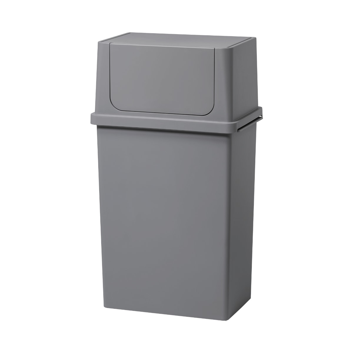 ゴミ箱 25L フロントオープン ふた付き スリム ベーシックダスト （ ごみ箱 25リットル キッチン ダストボックス 分別 シンプル スタッキング 積み重ね 角型 ペール フタ付き ごみばこ フロントオープンダスト 薄型 棚下 ） 【グレー】