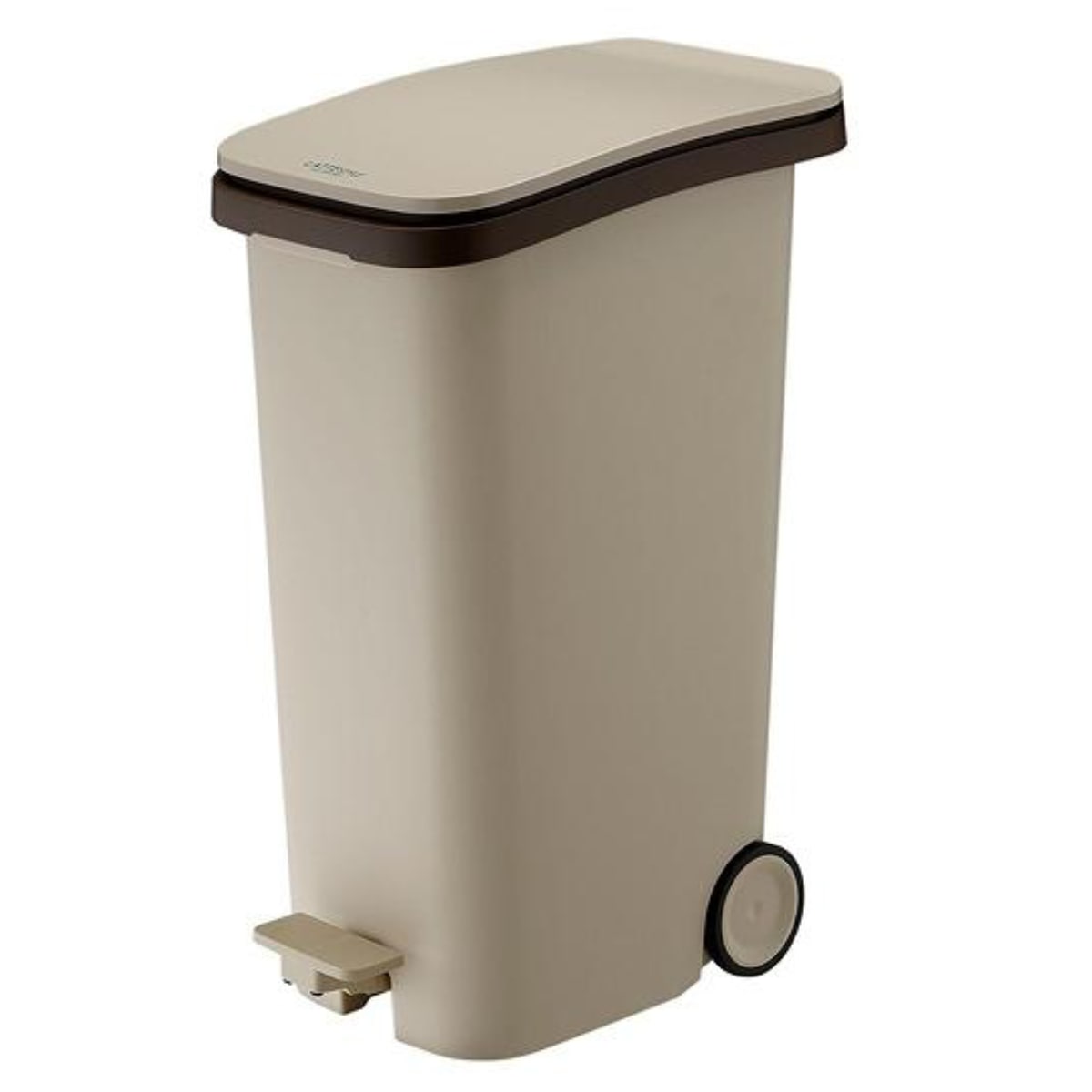 ゴミ箱 31L ペダル ラテスタイル ふた付き キャスター 分別 ごみ箱 分別ゴミ箱 （ 31リットル ペダル式 付き シンプル スリム おしゃれ 袋止め付き 袋が見えにくい キッチン ベージュ ブラウン ホワイト ） 【ベージュ】