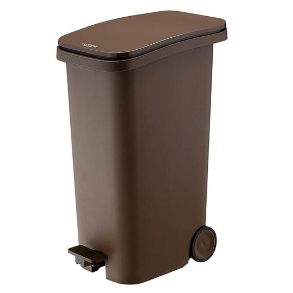 ゴミ箱 31L ペダル ラテスタイル ふた付き キャスター 分別 ごみ箱 分別ゴミ箱 （ 31リットル ペダル式 付き シンプル スリム おしゃれ 袋止め付き 袋が見えにくい キッチン ベージュ ブラウン ホワイト ） 【ブラウン】