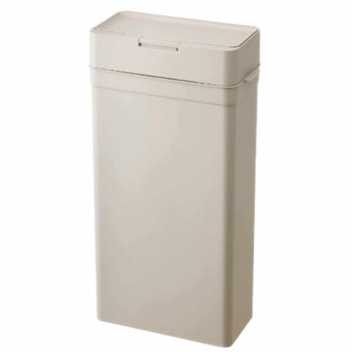 ゴミ箱 25L シールズ 密閉 スリム （ ごみ箱 薄型 25リットル 奥行16.5 ニオイ 防止 分別 プッシュ ふた 角型 キッチン 防臭 ふた付き パッキン 袋 見えない 棚下 カウンター ラック 下 生ゴミ おむつ ） 【ベージュ】