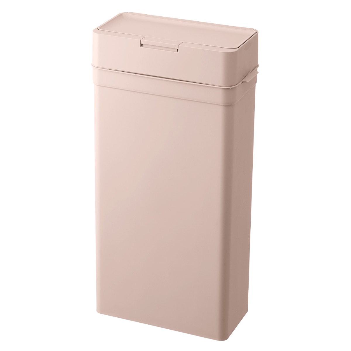 ゴミ箱 25L シールズ 密閉 スリム （ ごみ箱 薄型 25リットル 奥行16.5 ニオイ 防止 分別 プッシュ ふた 角型 キッチン 防臭 ふた付き パッキン 袋 見えない 棚下 カウンター ラック 下 生ゴミ おむつ ） 【ピンク】