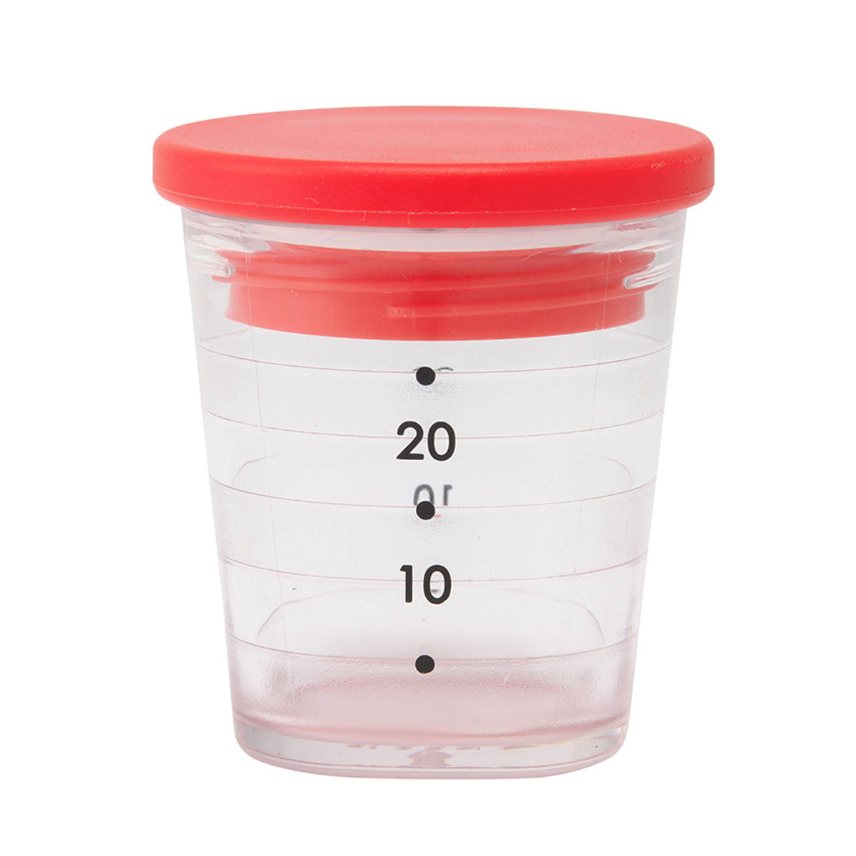 MARNA 計量カップ 25ml マイドレッシング （ マーナ ドレッシングカップ 目盛り付き メジャーカップ 食洗機対応 計量コップ カップスケール ドレッシング作り 計量器具 キッチンツール 下ごしらえ ） 【レッド】
