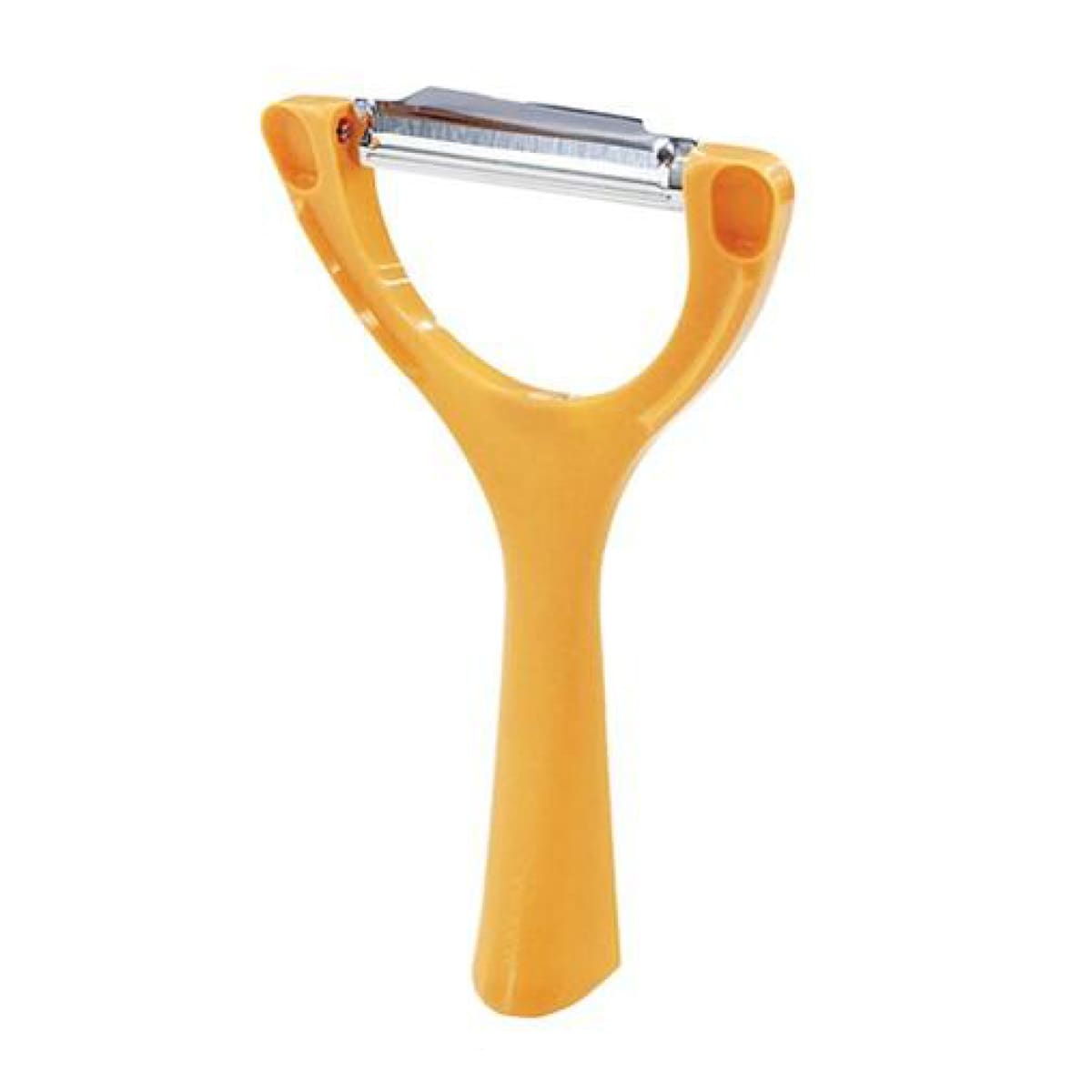 MARNA マーナ お料理はかどるくるりんピーラー 皮むき器 （ 皮剥き器 スライサー Y型ピーラー 野菜スライサー 皮むき 皮剥き 芽取り 薄皮剥き 自立 立つ キッチンツール キッチン用品 調理用品 調理小物 調理器具 調理道具 ） 【イエロー】