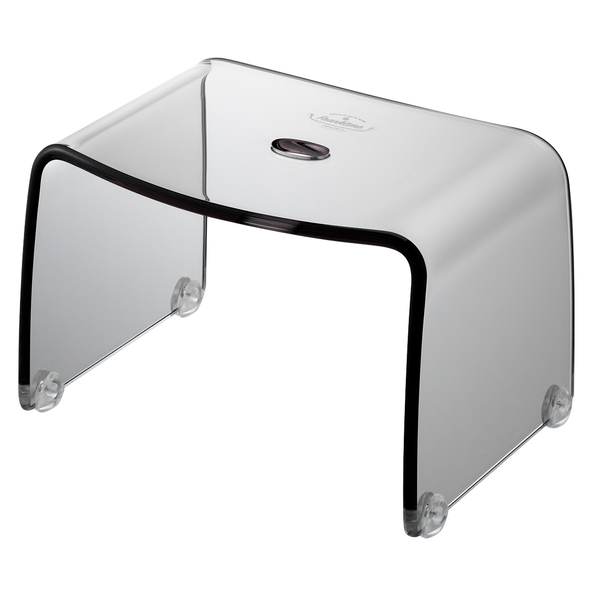 風呂椅子 S 20cm Franktime フランクタイム アクリル （ 風呂 椅子 風呂イス いす 風呂いす 透明 バスチェア バスチェアー 座面高さ20cm お風呂椅子 お風呂イス 高さ 20 コの字 滑り止め すべり止め イス お風呂 バス ）【 クリアグレー 】