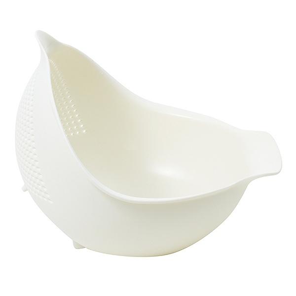 ボウル トリの水切りボウル Mサイズ MARNA マーナ （ ザル 食洗機対応 ザルボウル キッチン用品 キッチン小物 キッチン雑貨 キッチンアイテム キッチングッズ 調理用品 ）【 ホワイト 】