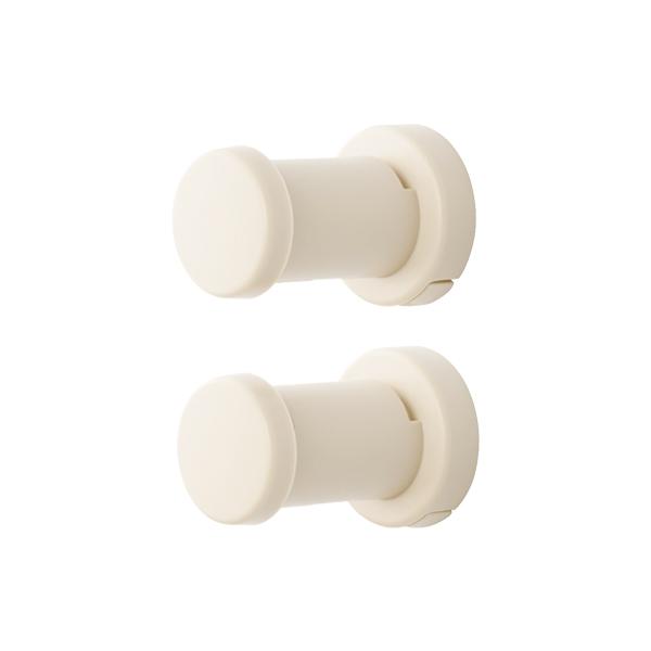 フック 同色2個組 壁面収納 壁 収納 壁掛けフック プラスチック 日本製 （ コート掛け 洋服掛け バッグ 帽子 掛け カバン ハンガー掛け 鞄 壁掛け コート 洋服 掛ける 引っ掛け 飾る インテリア 飾り プラスチック製 おしゃれ ）【 ベージュ 】