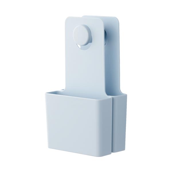 フック ポケット 同色2個組 壁面収納 壁 収納 小物収納 プラスチック 日本製 （ リモコンラック 小物ケース リモコン スマホ 小物入れ 収納ケース ケース 収納ボックス リモコンスタンド ペンスタンド ） 【 ブルー 】