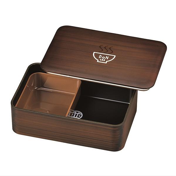 お弁当箱 DON一段ランチ 並 木目 600ml 1段 （ 1段 女子 大人 レンジ対応 日本製 おしゃれ 電子レンジ対応 食洗機対応 並盛 かわいい レディース ランチボックス シンプル 木製風 ）