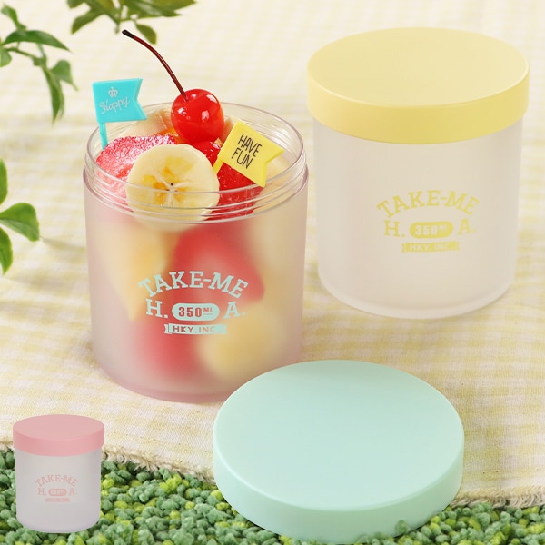お弁当箱 デリサラダケース 350ml TAKE-ME （ サラダケース テイクミー デリケース 日本製 フルーツ デリ サラダ ケース フルーツケース 弁当箱 1段 ランチボックス ランチ お昼 職場 オフィス デスク ） 【 ピンク 】