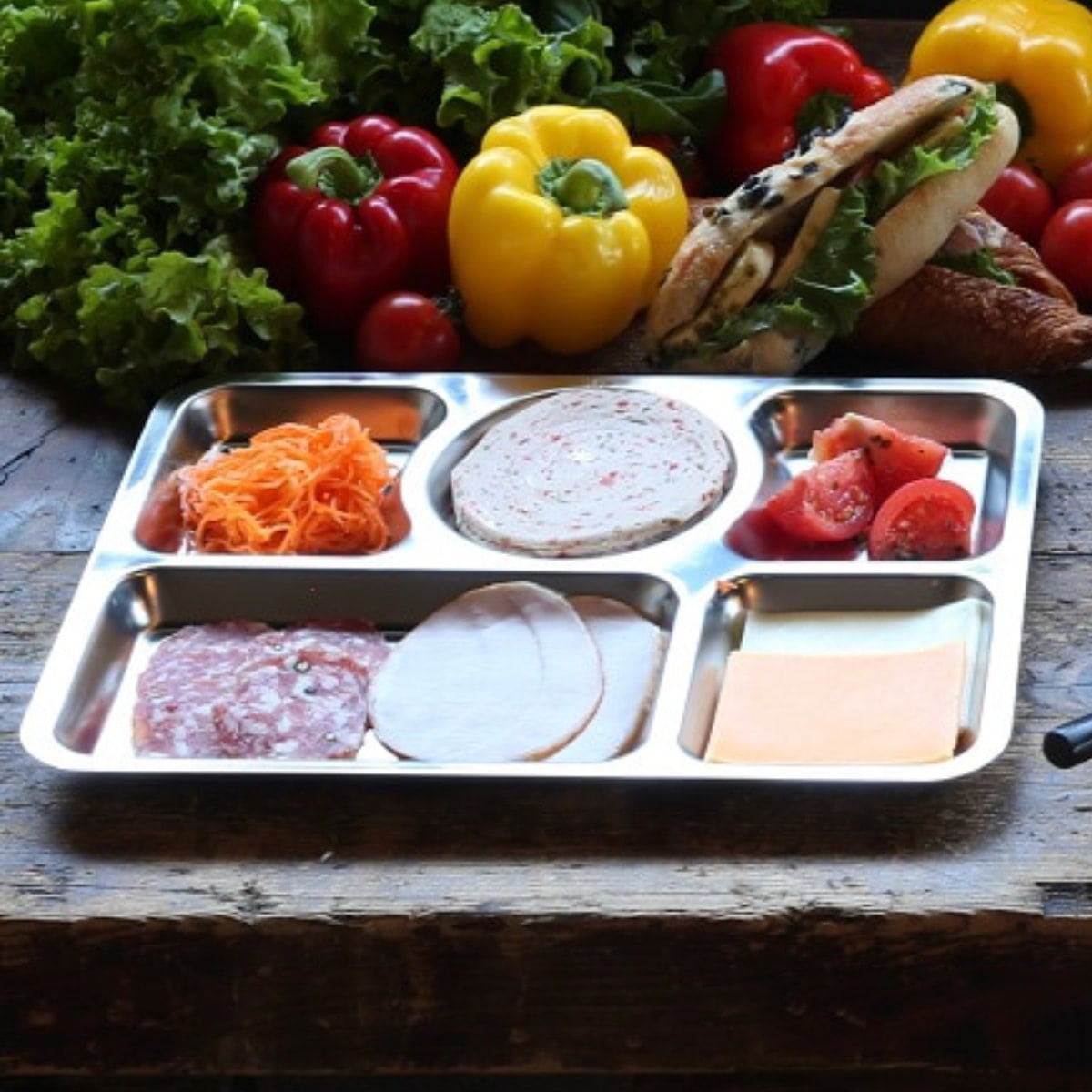 ダルトン プレート C 33cm ステンレス （ DULTON 食洗器対応 ステンレスプレート ステンレストレー ステンレス製プレート 仕切り皿 ワンプレート キャンプ食器 アウトドア キャンプ ランチ 仕切り ランチプレート おしゃれ ）