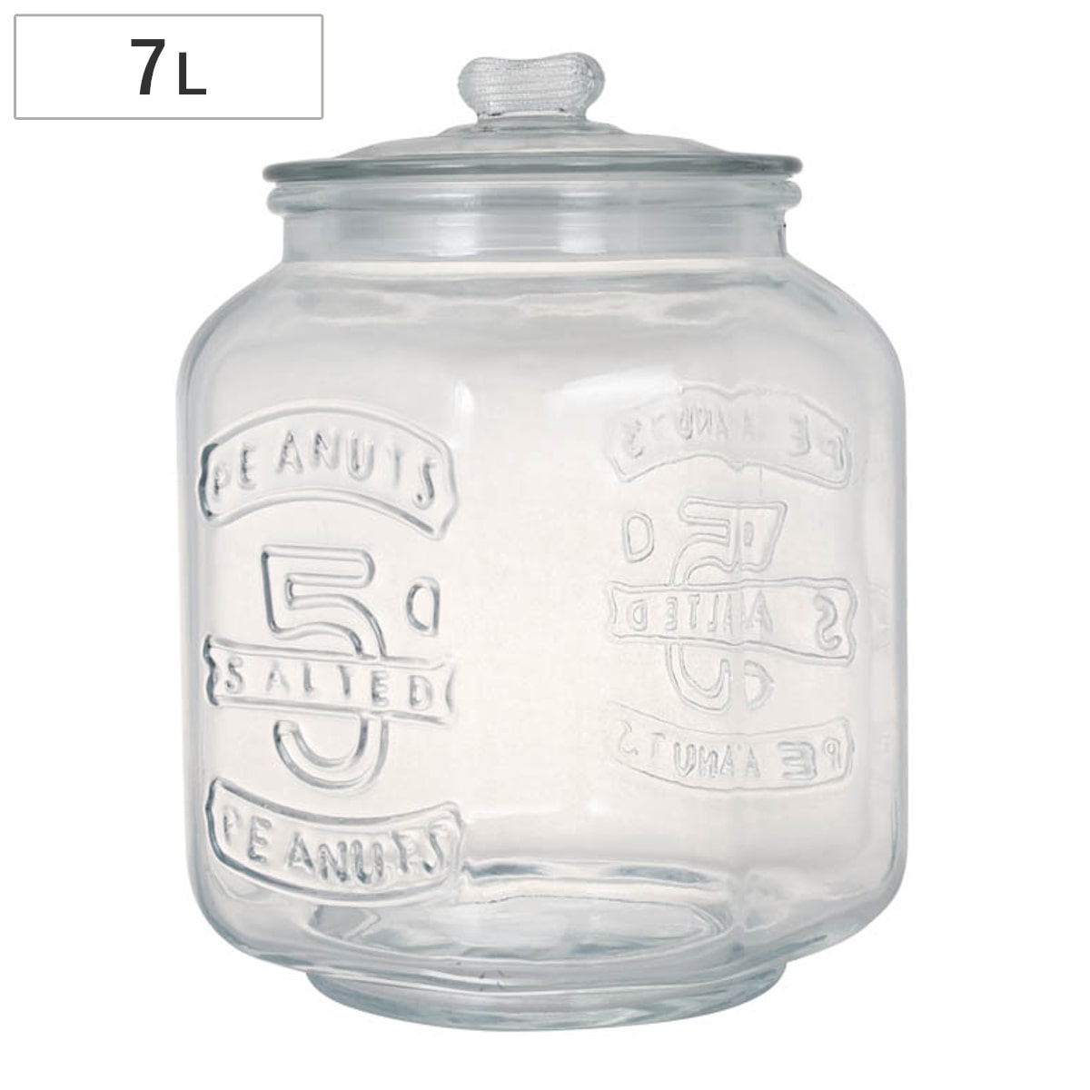 保存容器 ガラス ダルトン GLASS COOKIE JAR 7L クッキージャー （ DULTON キャニスター ガラス瓶 米びつ ガラスジャー 密閉 蓋付き ガラスポット ガラス容器 ストック ペットフード パスタ お米 保存 クリア ）