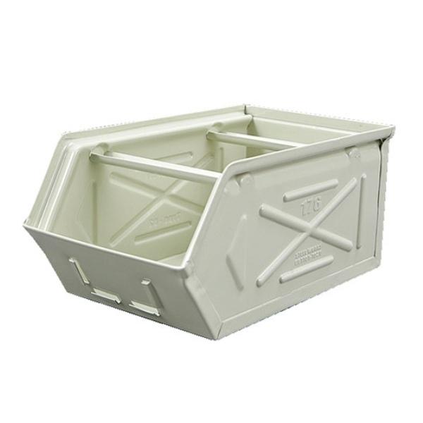 ダルトン DULTON パーツストッカー 小物ケース 工具箱 インテリア スチール （ 収納ボックス 前開き 収納ケース 小物収納 収納 スタッキング 積み重ね 小物 工具 ケース ボックス ブリキ風 ストッカー 工具入れ おしゃれ ）【 Ivory 】