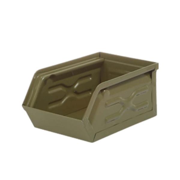 ダルトン DULTON ミニパーツボックス 小物ケース インテリア スチール （ 収納ボックス 前開き 収納ケース ミニ 小物収納 収納 スタッキング 積み重ね 小物 ペン 文具 文房具 ケース ボックス ブリキ風 おしゃれ ） 【Olive】