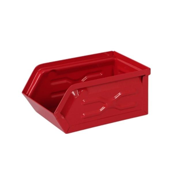 ダルトン DULTON ミニパーツボックス 小物ケース インテリア スチール （ 収納ボックス 前開き 収納ケース ミニ 小物収納 収納 スタッキング 積み重ね 小物 ペン 文具 文房具 ケース ボックス ブリキ風 おしゃれ ） 【Red】