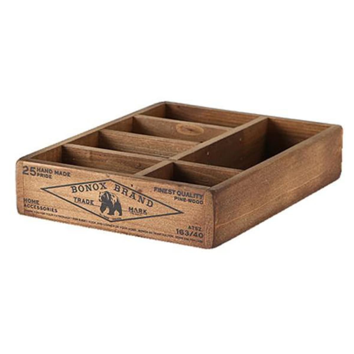 小物収納 ダルトン DULTON WOODEN ORGANIZER BOX NATURAL ウッデン ボックス 木製 幅18×奥行24×高さ4.7cm （ 小物入れ 収納ケース 収納ボックス ケース 木製ボックス 仕切あり 小物 道具入れ 整理整頓 整理 スタッキング ）