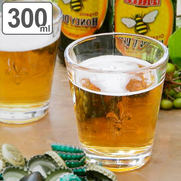 コップ 300ml ガラス ガラスカップ フルール ドリス ダルトン DULTON （ タンブラー グラス カップ ビールグラス 食器 ガラス食器 おしゃれ ワンポイント ）
