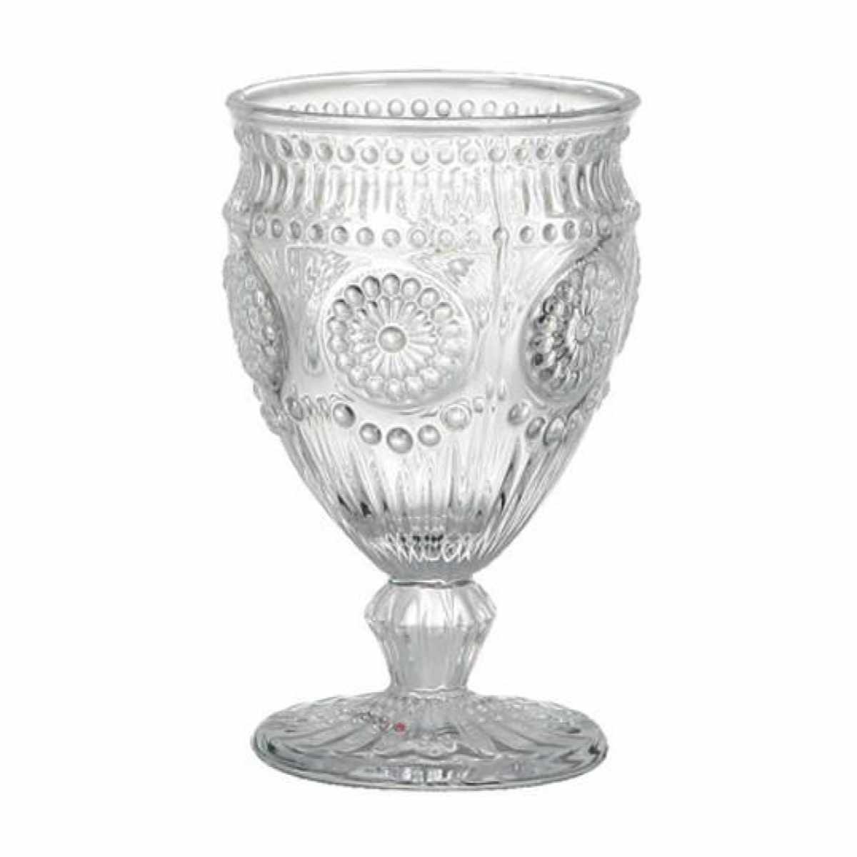 グラス 240ml ガラス アクアグラス マルグリット ドリス ダルトン DULTON （ コップ グラス カップ ビールグラス 食器 カットグラス ガラス食器 おしゃれ 脚付き ）