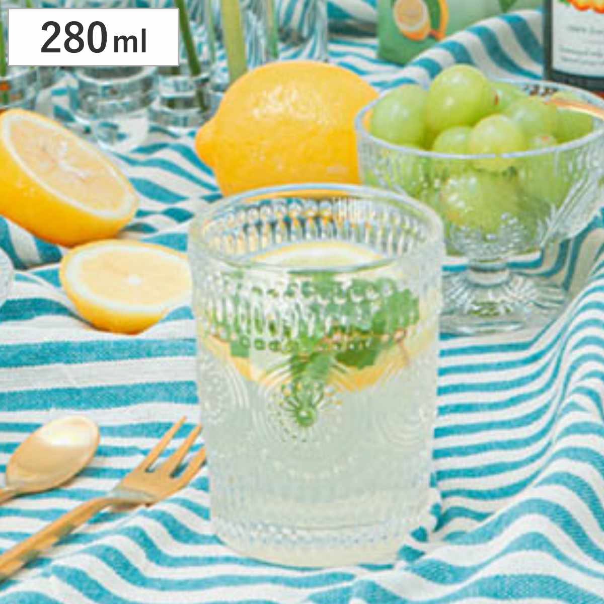 タンブラー 280ml ガラス マルグリット ダルトン DULTON （ コップ カップ グラス ビールグラス 食器 カットグラス ガラス食器 おしゃれ ）