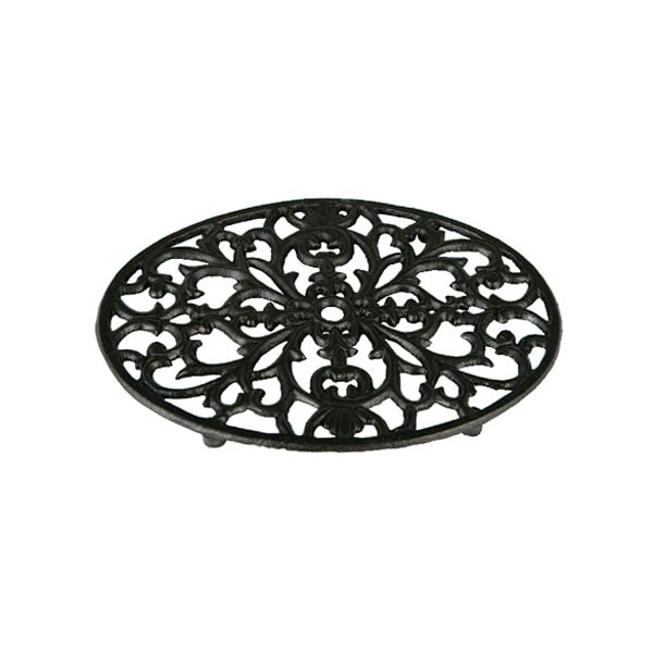 ダルトン DULTON 鍋敷き 鉄製 オーバル トリベット （ なべ敷き 鍋敷 鍋しき 鍋置き 鍋じき なべしき 丸型 円 アイアン 黒 カッコイイ おしゃれ ）