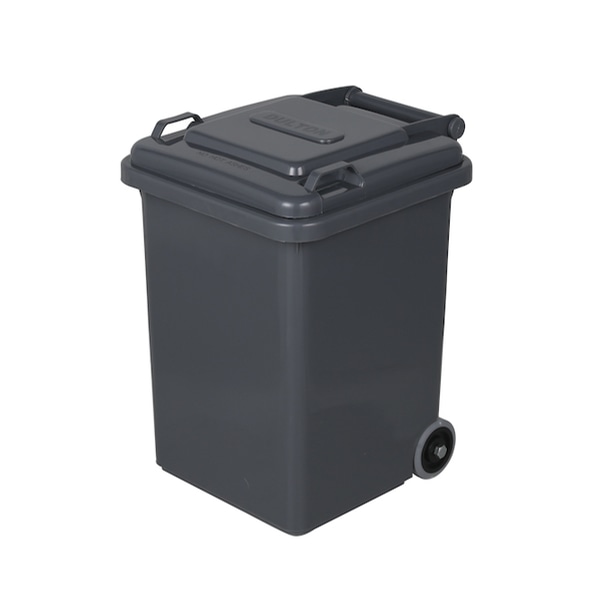 ゴミ箱 18L ダルトン DULTON 屋外兼用 プラスチックトラッシュカン （ ごみ箱 18リットル 蓋つき キャスター付き 排水栓 キッチン リビング アメリカン ダストボックス ごみばこ ふた付き 袋 見えない おしゃれ アメリカ ） 【 グレー 】