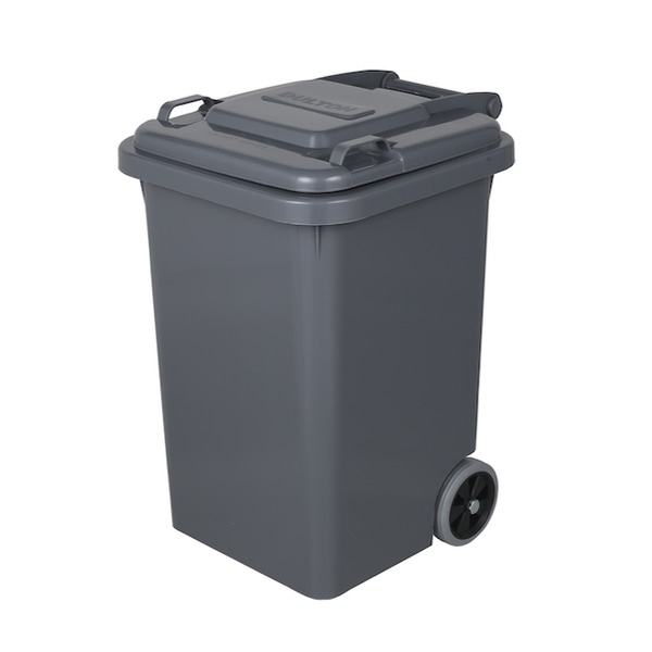 ゴミ箱 45L ダルトン DULTON 屋外兼用 プラスチックトラッシュカン （ ごみ箱 45リットル 蓋つき キャスター付き 排水栓 キッチン リビング アメリカン ダストボックス ごみばこ ふた付き 袋 見えない おしゃれ アメリカ ） 【 グレー 】