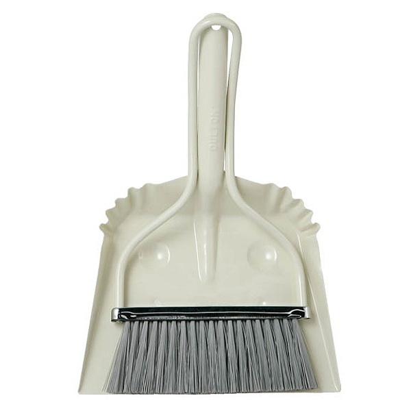 ほうき ちりとり セット ダルトン サンオブスマイリー Mサイズ （ DULTON 掃除 ホウキ コンパクト かわいい 箒 ミニほうき 卓上 サッシ 清掃 用品 用具 ホーキ チリトリ 屋内 屋外 雑貨 ガーデニング アメリカン スチール製 ） 【アイボリー】