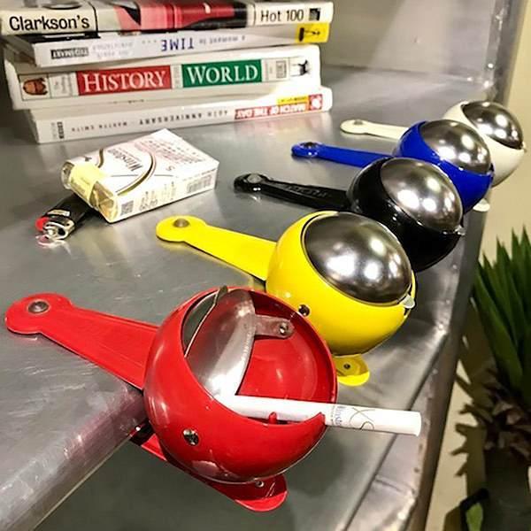 灰皿 ダルトン DULTON ウィンドプルーフ クリップアッシュトレイ （ フタ付 クリップ 屋外 ふた 蓋 付き 喫煙具 おしゃれ 小物 ） 【 イエロー 】