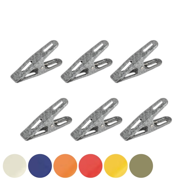クリップ ダルトン DULTON COLORED CLIPS A 6個入 カラー （ 文房具 文具 ステーショナリー 書類 整理 袋どめ デスク収納 事務用品 オフィス 整頓 事務 会社 学校 ） 【 ハンマートーングレー 】