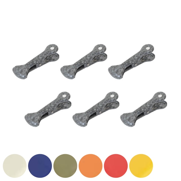 クリップ ダルトン DULTON COLORED CLIPS B 6個入 カラー （ 文房具 文具 ステーショナリー 書類 整理 袋どめ デスク収納 事務用品 オフィス 整頓 事務 会社 学校 ） 【 ハンマートーングレー 】