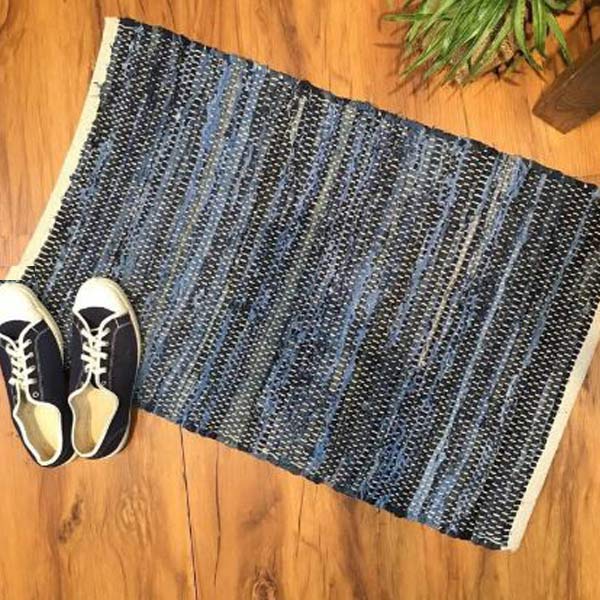 マット ダルトン DULTON デニムマット DENIM MAT （ フリーマット 玄関マット チェアマット ハンドメイド 机下 インテリア 雑貨 デニム カジュアル アクセントマット インテリアマット チェア ラグ ）