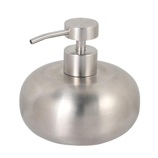 ソープディスペンサー ステンレス ダルトン DULTON 450ml （ ソープ ディスペンサー 詰め替えボトル 丸型 液体石けん ハンドソープ シャンプー 詰め替え 詰替え 詰替 洗面所 キッチン 日用品 雑貨 ）