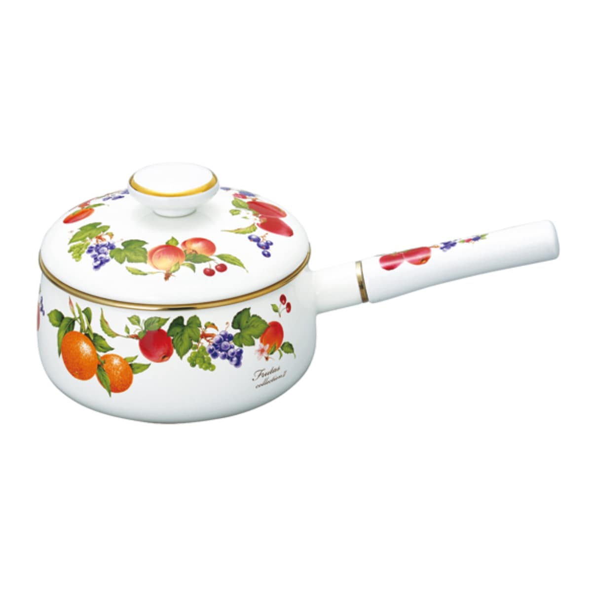 片手鍋 18cm IH対応 ホーロー製 フルータスコレクション２ 日本製 HoneyWare 富士ホーロー （ ガス火対応 琺瑯鍋 18センチ 小鍋 ソースパン ミルクパン ホーローココット ほうろう鍋 片手なべ 小さい 鍋 おしゃれ ハニーウェア ）