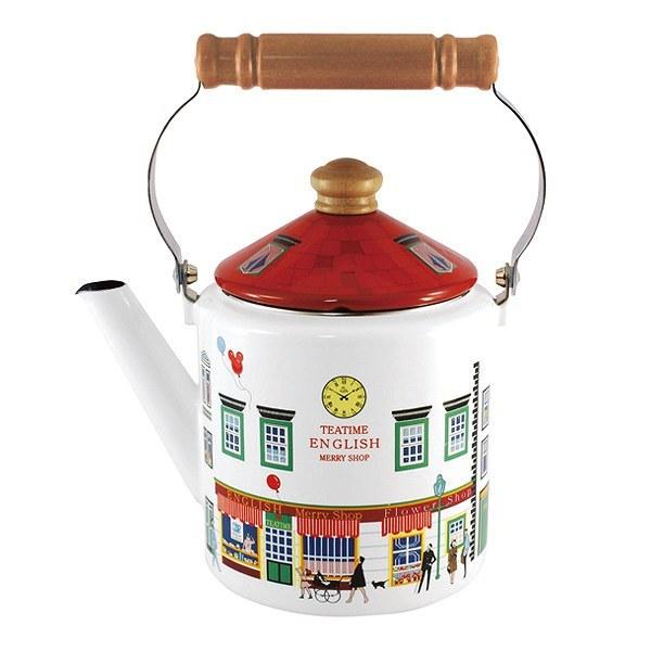 ケトル 2.0L ホーロー製 メリーシリーズ HoneyWare 富士ホーロー （ IH対応 ガス火対応 やかん ヤカン ホーロー製ケトル ホーローケトル 琺瑯ケトル 湯沸し IHケトル 調理器具 おしゃれ ハニーウェア ）【 ショップ 】