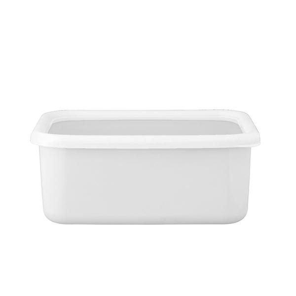 保存容器 ホーロー製 1.9L 角型 富士ホーロー 深型角容器 L Konte コンテ （ HoneyWare ストックポット 調味料入れ ストッカー 容器 フードコンテナ 作り置き ぬか漬け容器 漬物容器 食品保存 オーブン対応 おしゃれ 白 ホワイト ）