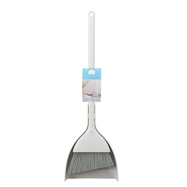 marna マーナ きれいに暮らす。 ほうき ちりとり W628 （ ほうきちりとりセット ホウキ チリトリ セット ほうき ちりとり 掃除 白 シンプル 立つ スリム 掃き掃除 清掃 屋外 屋内 玄関 ベランダ 庭 そうじ 掃除グッズ ）