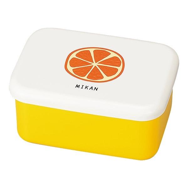 お弁当箱 １段 HAKOYA 長角一段弁当ミニ 500ml ランチボックス （ レンジ対応 食洗機対応 保冷剤付 弁当箱 日本製 ランチ ランチベルト付き 一段 ベジタブル 果物 フルーツ デザートケース ） 【 みかん 】
